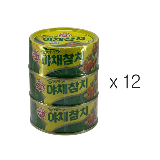 오뚜기 야채참치 (150g*3입) 12개, 단일상품