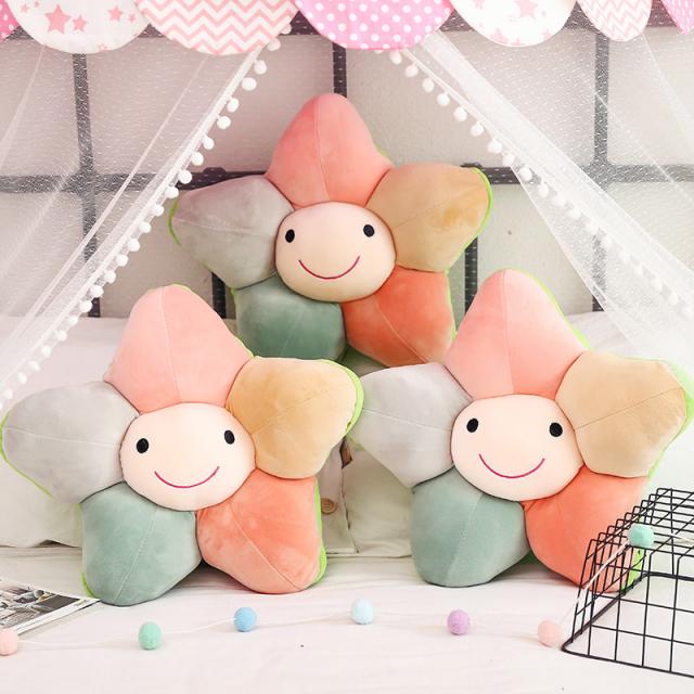 스마일꽃인형 아이디어 쿠션 화판 인형 사무실 오후휴식 여자어린이주는 선물, C01-43CM*43CM