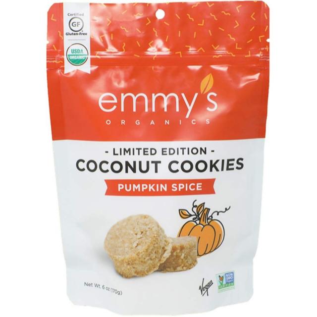 Emmy's Organics 에미스 코코넛쿠키 펌킨스파이스 키토제닉 쿠키 8팩 Coconut Cookies Pumpkin Spice 1개 0g