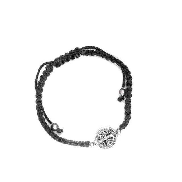 보호를위한 종교 팔찌 - - 남성을위한 충실한 가톨릭 묵주 팔찌 세트 성도 베네딕트와 마이클 남성 Paracord 나일론 십 년간의 묵주 (세인