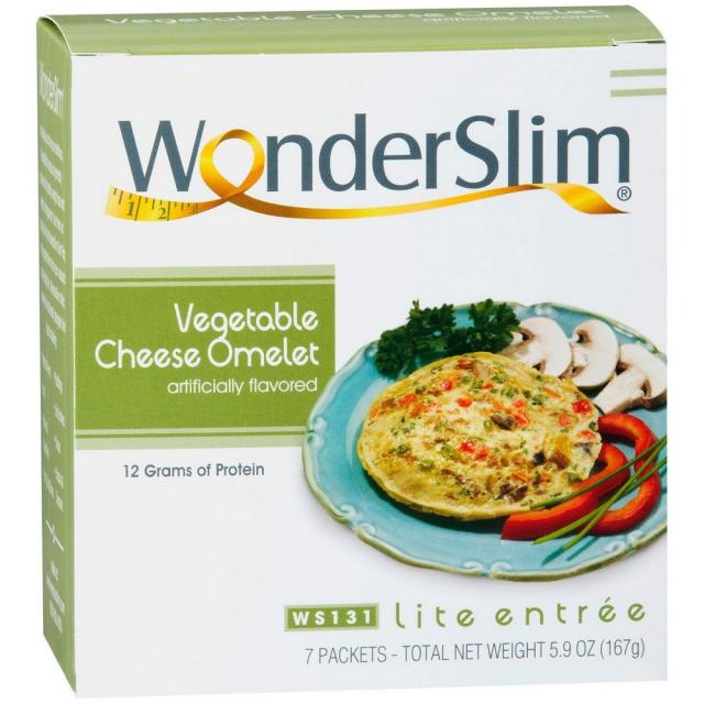 [미국직구]WonderSlim 저탄수화물 고단백 야채 치즈 오믈렛 믹스 (7 인분 상자) 저탄수화물 저칼로리 저지방 글루텐, 선택, 상세설명참조