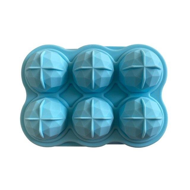 6 구멍 5cm 직경 음식 급료 연약한 실리콘 환경 친화적 인 유용한 집에서 만드는 아이스 큐브 쟁반 공 제작, 01 A_01 CHINA