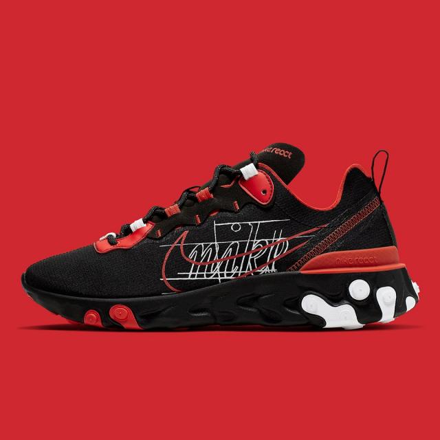 나이키 [정품매장] 리액트 엘리먼트55 스케치 로고 시크립트 스우시 팩 맨 Nike React Element 55 Script Swoosh CK9285-001 아이트23 청주