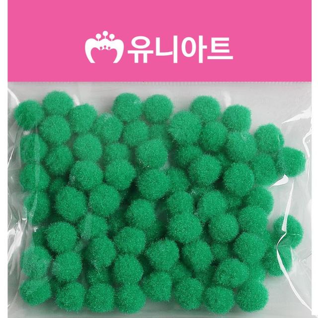 1000퐁퐁 12mm 초록 - (뿅뿅이/솜방울/칼라솜/밤송이/만들기재료/언어/학습완구/매트/완구/육아/출산추천)