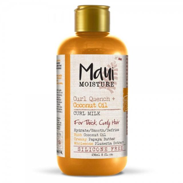 Maui Moisture 마우이 수분 끄다 + 코코넛 오일 컬 우유 8 온스, 단일상품