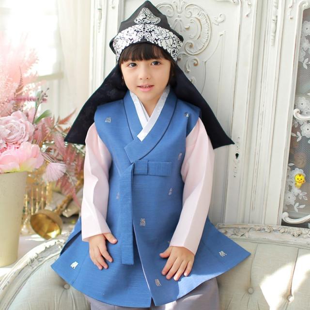 도담도담 한주 블루 아동 유아 아기 돌 남아한복 (1-8호)