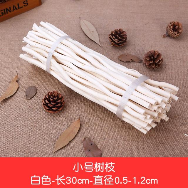 종합쇼핑mall 장식소품재료 나뭇가지 마른 천연 조각 정원 핸드메이드 독창적 DIY 짧은 원목 편 선물 룩, 화이트 화이트 대략 30cm 화이트 마른 나뭇가지