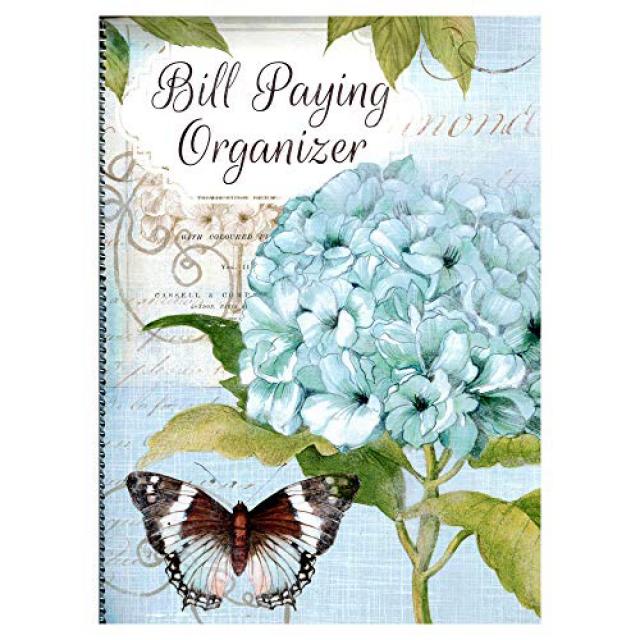 Monthly Bill Paying Organizing Organizer Budget Book with Pockets - Hygrangea 포켓이있는 월별 청구서 지불 주최자 예산, nullSET