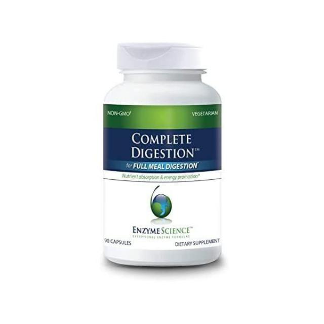 Enzyme Science™ Complete Digestion™, 90캡슐 – 소화기 건강을 위한 완전한 지원 – 때때로 발생하는 가스, 복부 팽만감 및 소화 불량 – 남성과 여성