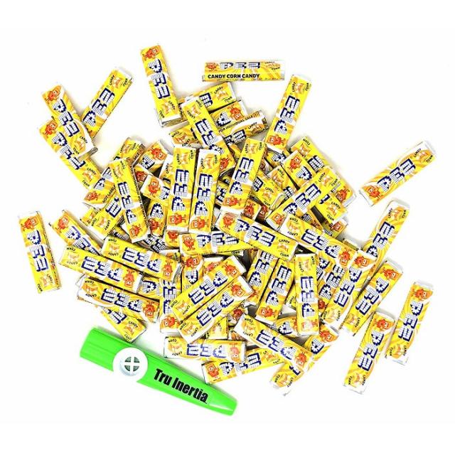 Pez Candy Candy Corn Refills Bulk Candy with Tru Inertia Kazoo - PEZ Refill Candy Pinata Candy Bulk Candy Trick or Treat and Halloween Candy (2 Pou, One Color, 2 Pound