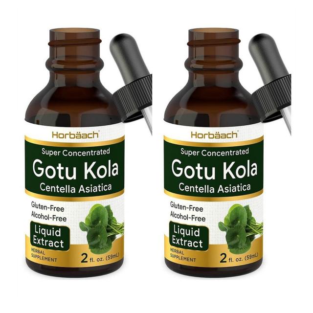 Horbaach Gotu Kola Extract 호바흐 고투 콜라 추출 2oz(59mL) 2팩, 1개, 59mL