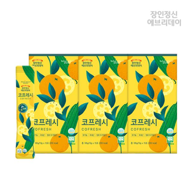 장인정신 에브리데이 유기농 코프레시 15p, 3개, 195g