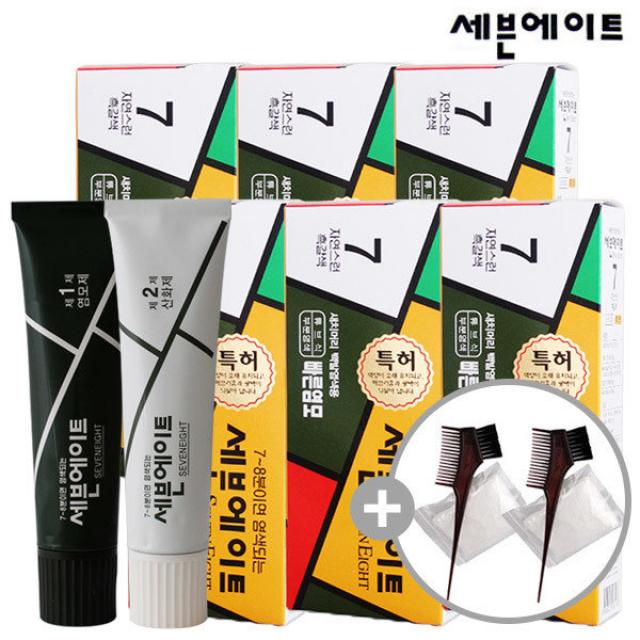 [동성제약] 세븐에이트 일반 염색약 6개+염색도구 2개, 옵션선택:6호 갈색