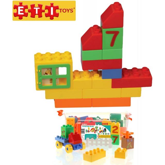 레고 부스트 ETI Toys 63 피스 Bublu Counting Blox. 자동차 통행세 부스 집 선박 끝없는 디자인을 만드십시오. 100 % 안, 단일옵션