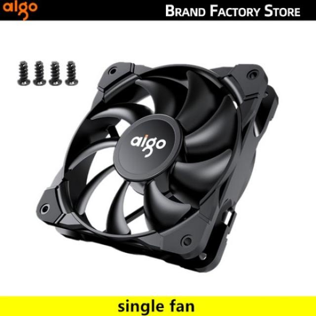 Aigo-pc 컴퓨터 케이스 팬 PWM 4 핀 120mm, 무소음 12CM 팬, CPU 쿨러, 냉각 수냉 라디에이터 12V 속도 조절