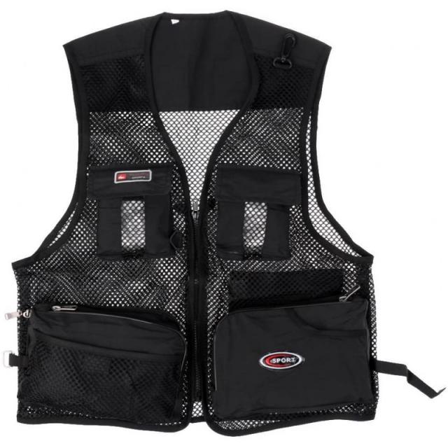 피싱 베스트 메쉬 카메라맨 베스트 남성 다기능 재킷 통기성 야외 촬영 낚시 캠핑 여행 2 색 5 크기