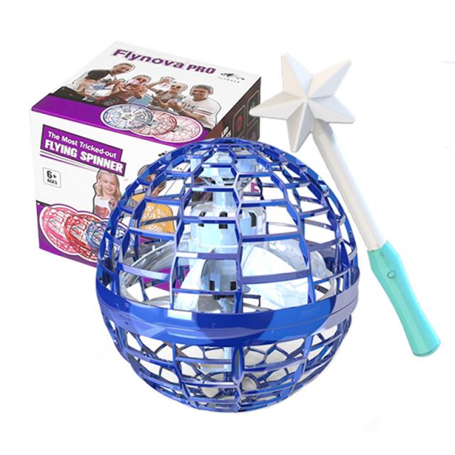 DING 부메랑 팽이 비행장난감 비행팽이 완구용드론, (블루 마법봉)