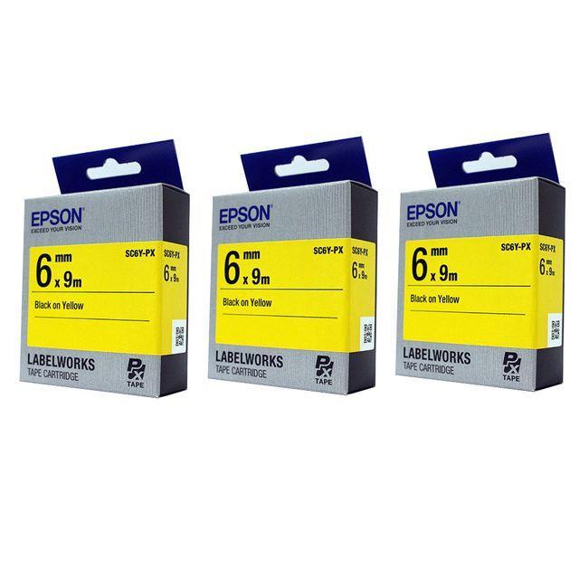 AFD92034704101366mm 엡손정품라벨테이프 SC6Y (노랑색 바탕/검정글씨), SC6Y(노랑바탕/검정글씨/폭6mm)