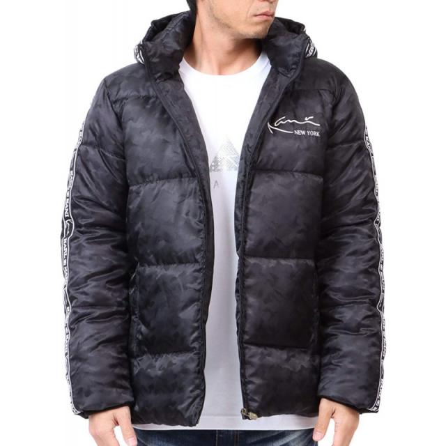 (사이즈XL) [카ー루카나이]Karl Kani아우터 방풍 오리 파이버 리플렉터 스트리트 패딩 203K1705블랙 XL