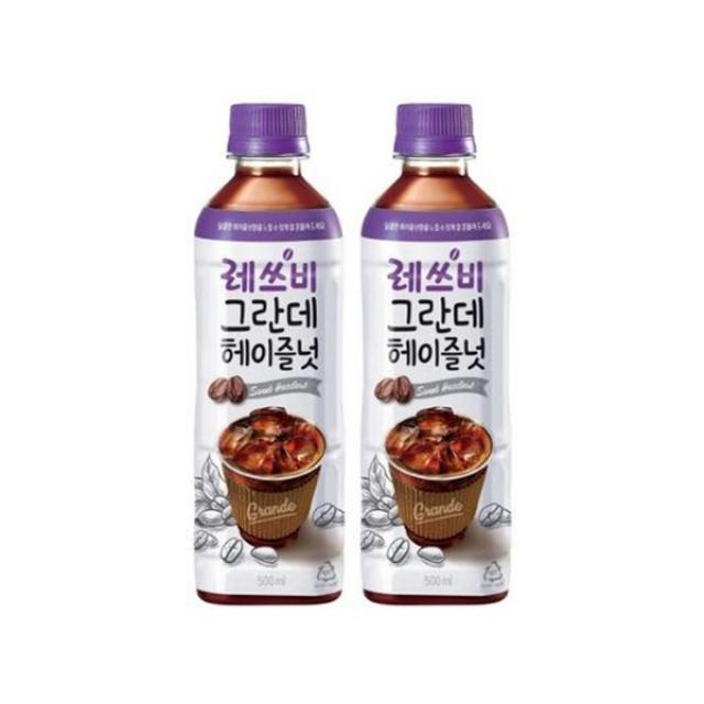 500ml 12페트 헤이즐넛 커피 롯데 레쓰비 핫초코 음료 그란데 코코아, 단품, 단품