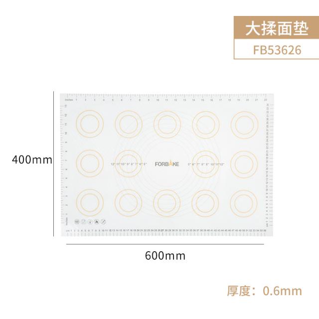 법배객 실리콘 반죽 매트 식료품 급끈적이지 않다 와패널 밀다 면매트 미끄럼방지 부드러운 말리다 가정용, 큰600400mm 증후금 FB 536