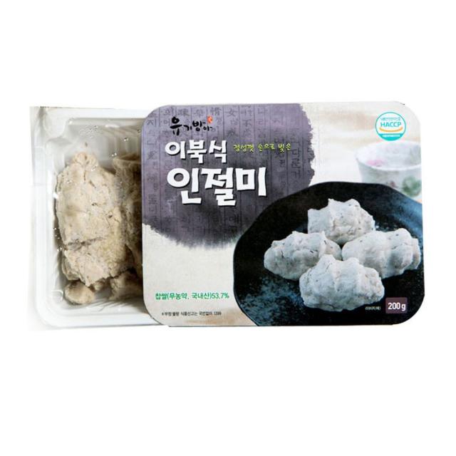 ★윤괌몰★ (국내산쌀)이북식인절미 200g 거피팥 찹쌀떡오! 인절미 이북식 거피팥 현미떡 홍성풀무 유기방아 국내산쌀 국산쌀 쌀 건강떡 식사대용 아침대용, 본상품선택