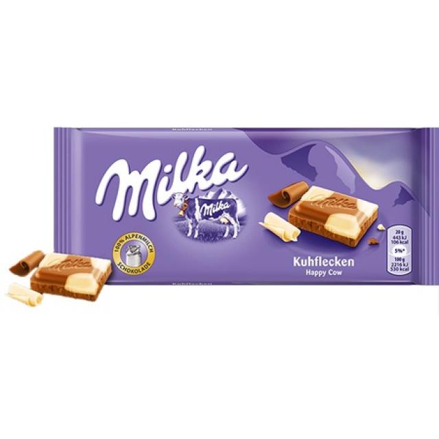 Milka Happy Cow Chocolate Bar Candy Alpenmilch Original German Chocolate 100g3.52oz, 상세 설명 참조0