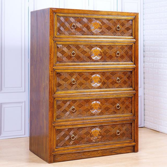 다한수제고가구 왕곤죽5단스 원목 인테리어 엔틱가구 엔틱거실장 엔틱장식장 서랍장