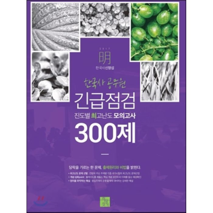 2017 신명섭 명 한국사 공무원 긴급점검 진도별 최고난도 모의고사 300제 : 당락을 가르는 한 문제 출제원리와 비법을 밝힌다, 희망찾기출판