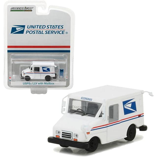 29888 미국 우편 서비스 USPS Long Live 우편 배달 차량 Llv with Mailbox Accessory Hobby 독점 1 64 Diecast Model Car by White, 상세페이지 참조