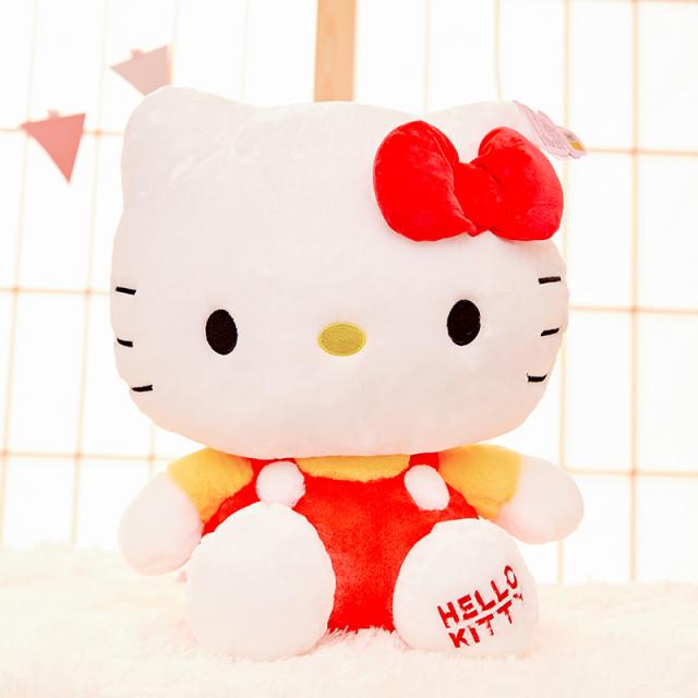 봉제완구 정판 Hellokitty 공공의 어린 인형 큐트 헬로우 고양이 Kt캣 2397140169 Hellokitty 레드 클래식 타 정판 수여 권 고약을 맺다 45 센치