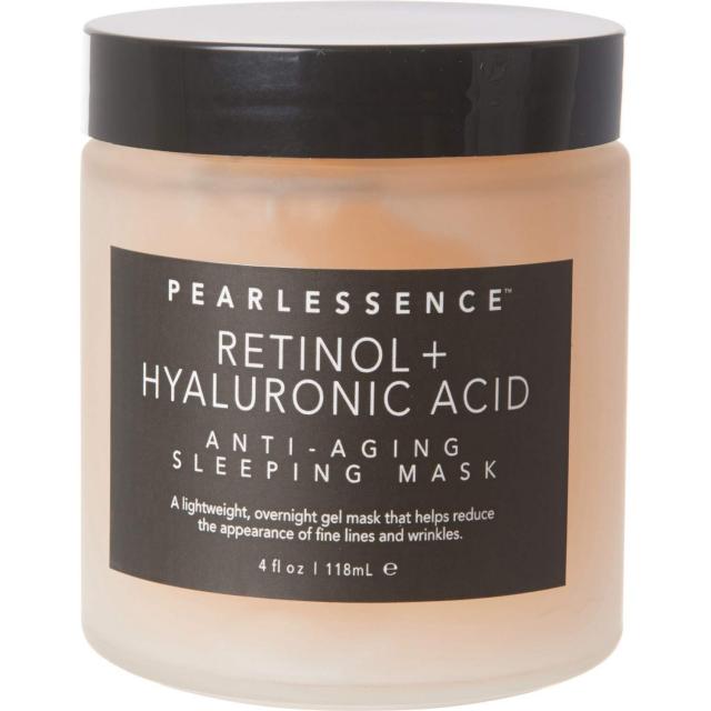 pearlessence 레티놀 + hyaluronic 산성 노화 자 얼굴 그리고 목 마스크 - 4 오즈 a 중량 부족 하룻밤 사이에 젤 마스크 공식화 로 외로움을 달래 며