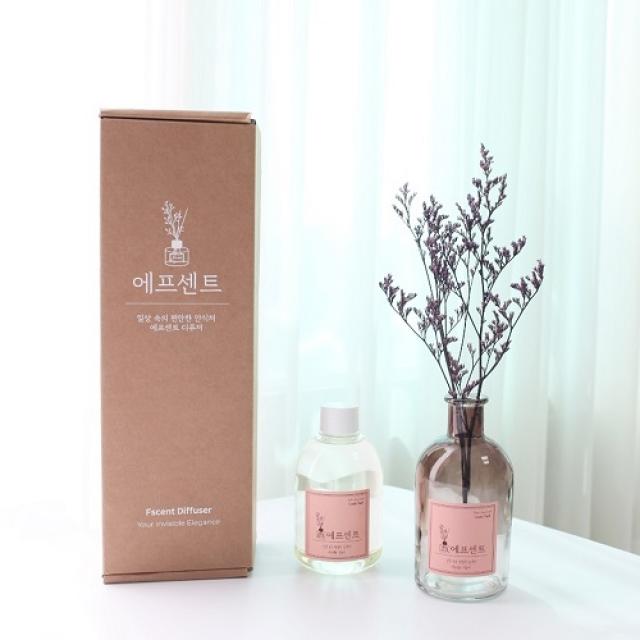 에프센트 곡물 백화점 디퓨저 250ml + 프리저브드 플라워 집들이 선물세트, 프레시허브