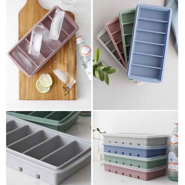 실리콘 인디컬러 아이스바 얼음틀 몰드 주방 냉커피 모양틀 얼음음료 얼음판 모양