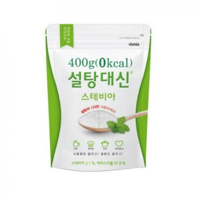 바이오믹스 설탕대신 스테비아 에리스리톨 설탕, 400g, 5개