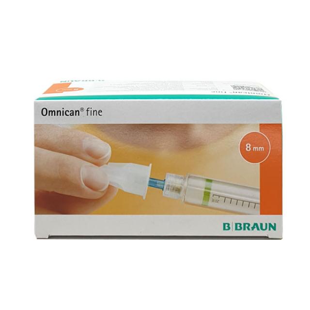 B.BRAUN 비브라운 옴니칸 펜니들 인슐린 주사바늘31G 8mm(100개) 멸균침, 1개