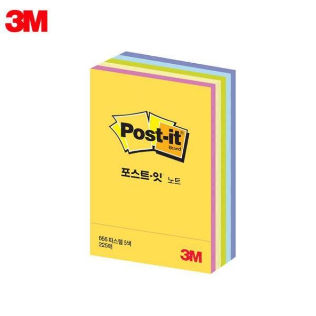 3M 포스트잇 큐브노트 파스텔 5컬러 CT-32 (51x76mm) 1패드 메모지