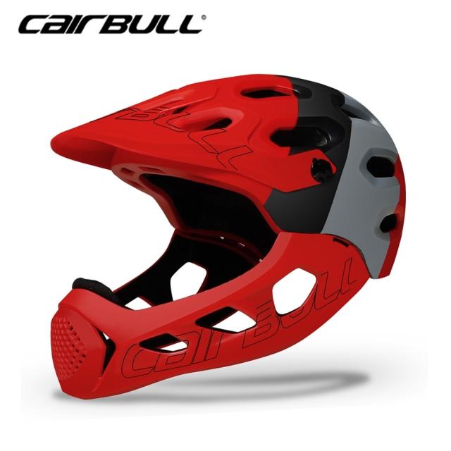 뉴 올크로스 성인 풀커버 자전거 헬멧 남성 오토바이 DH OFF ROAD 활강 스포츠 사이클 풀페이스 56 62CM 헬멧, 04 red