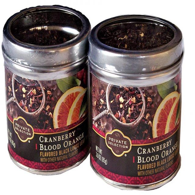 Private Selection Cranberry Blood Orange Flavored Black Loose Leaf Tea 2 Pack 비공개 선택 크랜베리 ​​블러드 오렌지, 상세설명참조