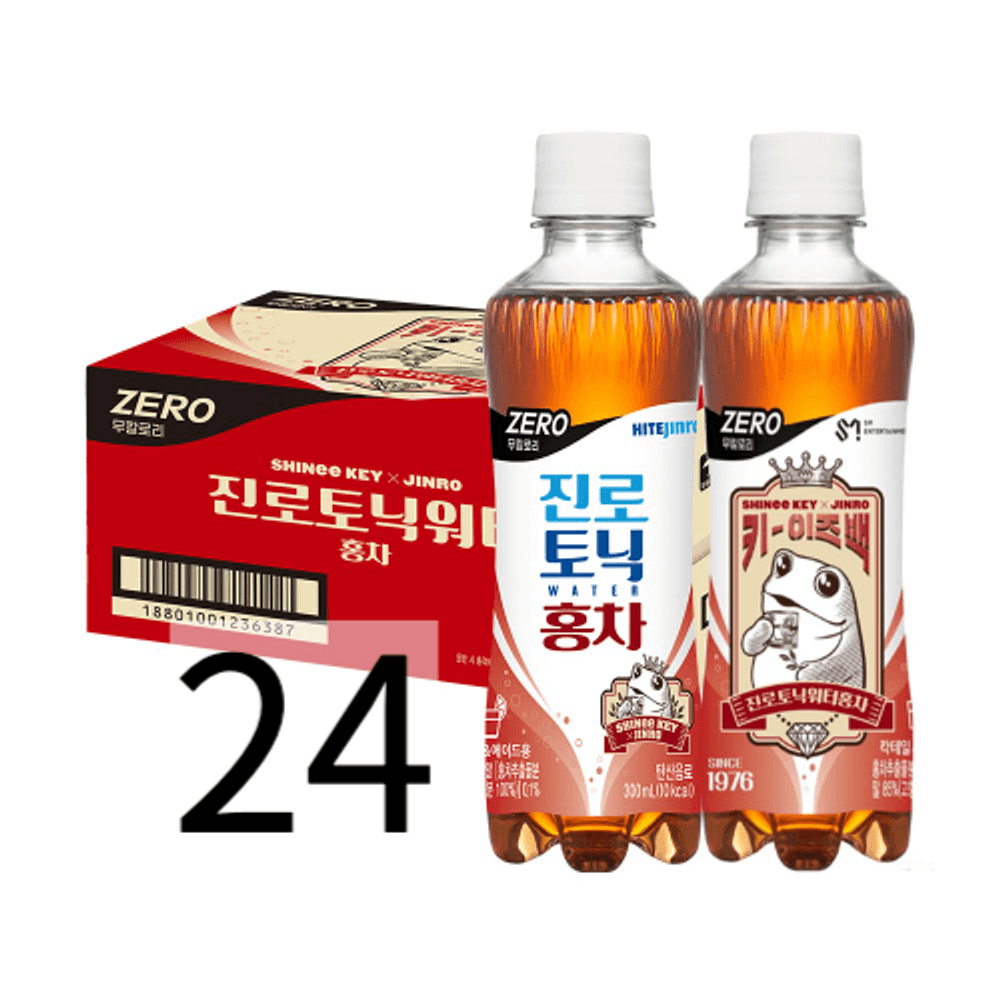 하이트진로 토닉워터 홍차 300ml 제로 키 이즈백 칵테일, 300ml, 24개