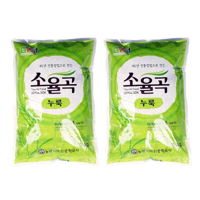 송학곡자 소율곡(우리밀) 전통누룩 1kg 막걸리 식초 제조, 2개입