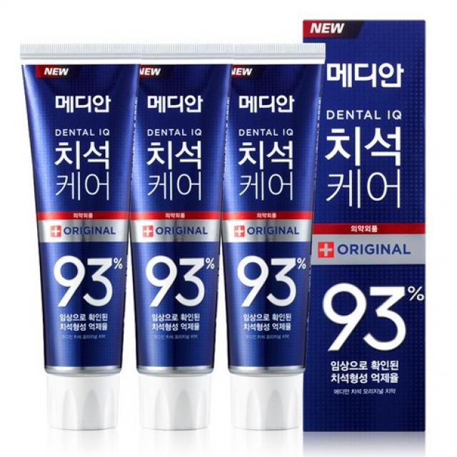 호호몰 메디안 블루 치석케어 오리지날치약3개(구취 화이트 치석잇몸), 1set