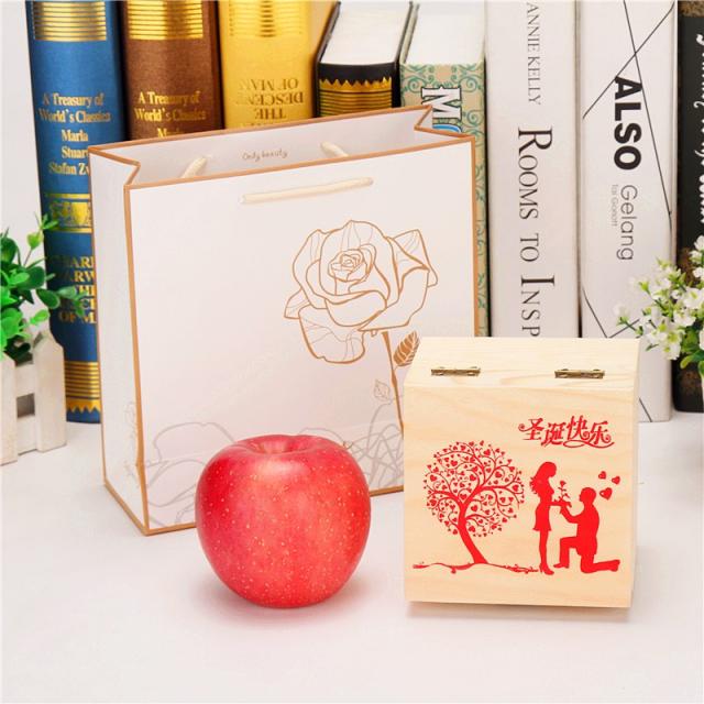 이브 사과폰 원목케이스 능구렁이 평안 독창적 기프트 여자친구 남성 여성 생, 원목케이스 성탄 _사과폰