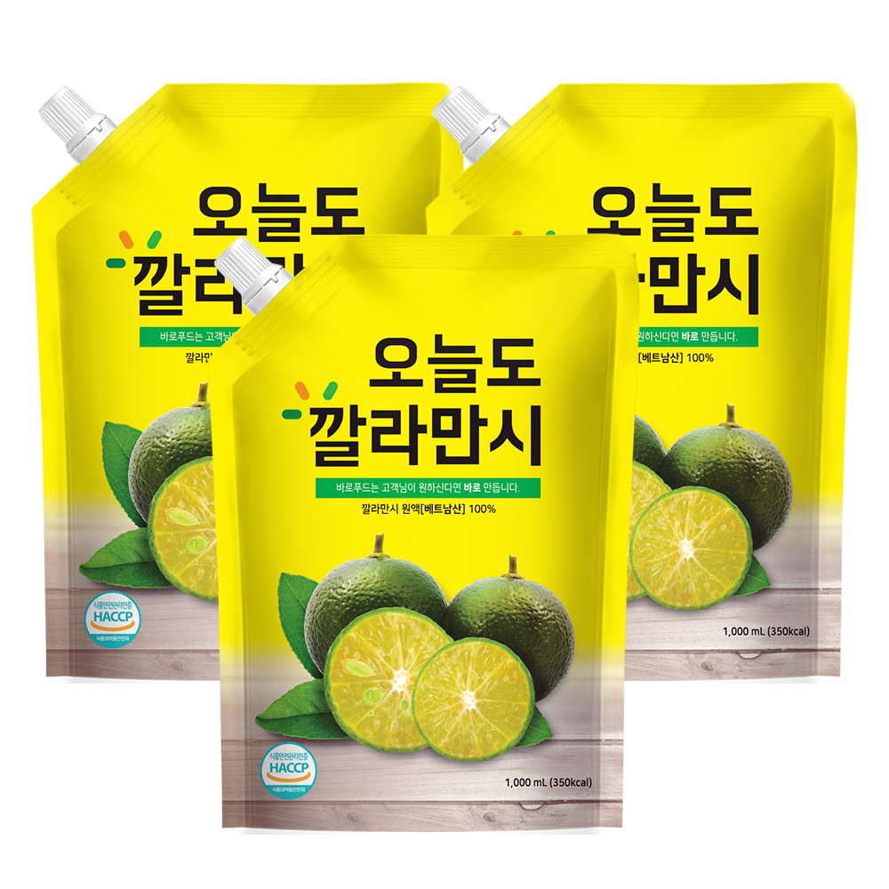 바로푸드 오늘도 깔라만시 원액 1L, 1L, 3개