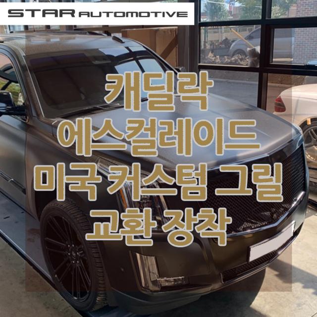 캐딜락 에스컬레이드 미국 커스텀 그릴 교환 장착
