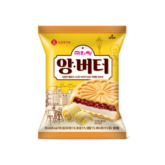 롯데푸드 국화빵 앙버터 10개 아이스크림, 1box, 150ml