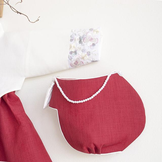 루아랑한복 헤이즈 여아한복 아이보리당의, 벽돌색치마 (백일, 돌사이즈)