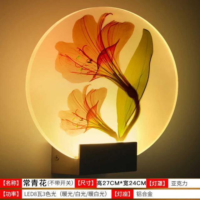 거실벽등 나무 높이 솟다 신 중국식 응접실이 있다 침실 스탠드 개성 팬시 현대 심플 통로 계단 베란다 3373318293, 베이지 색 미니 사이즈 상록화 27