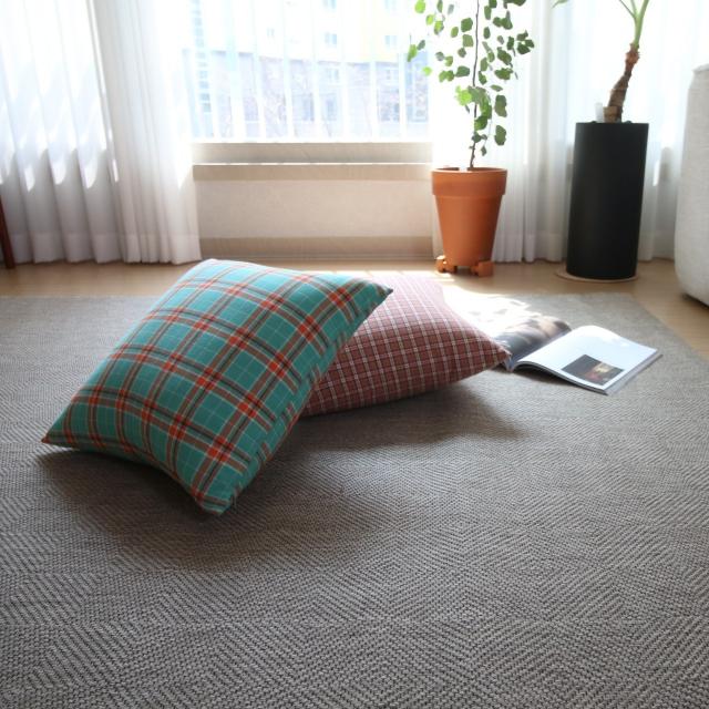 유월상점 벨기에 오리지널 사이잘룩 러그 카페트 거실러그 사계절러그 엘론, 라이트초코브라운