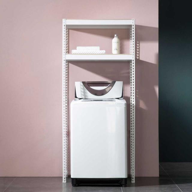 스피드랙 세탁기 건조기 수납 선반, 800x600, 2100_2단, 화이트